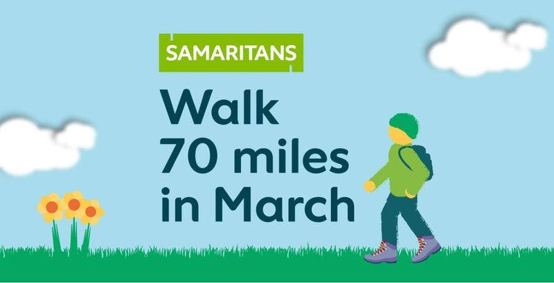 70 miles in March Samaritans 